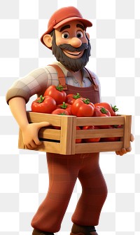 PNG Smiling cartoon tomato food. 