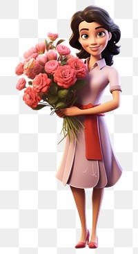 PNG Flower smiling cartoon dress. AI generated Image by rawpixel.