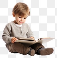 PNG Reading sitting child concentration. 