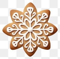 PNG Gingerbread dessert cookie icing. AI generated Image by rawpixel.