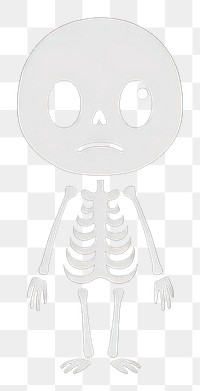 PNG Cute skeleton white representation creativity. 