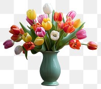 PNG Tulip vase flower plant. 