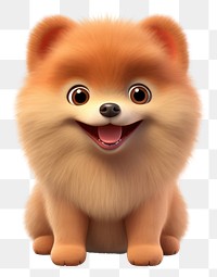 PNG Pomeranian cartoon mammal animal. 