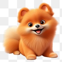 PNG  Pomeranian cartoon mammal animal. 