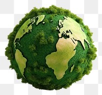 PNG Green sphere planet earth. 