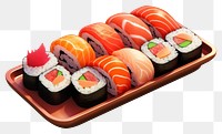 PNG Sushi plate food rice. AI generated Image by rawpixel.