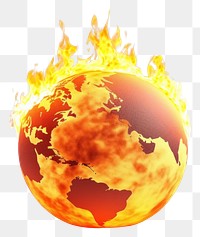 PNG  Fire sphere planet space. 