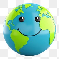 PNG Smiling sphere planet globe. 