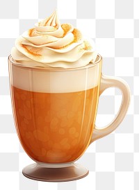 PNG Dessert coffee latte drink. AI generated Image by rawpixel.