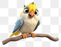 PNG Cockatiel perching cartoon animal. 