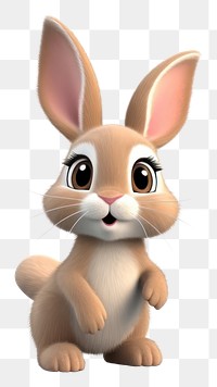 PNG Cartoon mammal animal rabbit. 