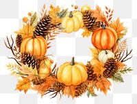 PNG Pumpkin wreath vegetable autumn