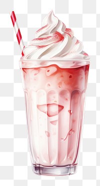 PNG Milkshake dessert cream food. AI generated Image by rawpixel.
