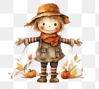 PNG Scarecrow standing cute toy. 