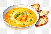 PNG Bread plate food meal. AI generated Image by rawpixel.