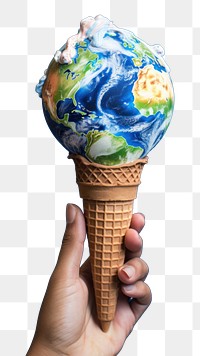 PNG Planet cream food cone. AI generated Image by rawpixel.