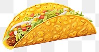 PNG Taco food white background vegetable. AI generated Image by rawpixel.