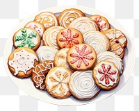 PNG Cookie christmas plate food. 