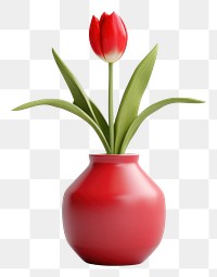 PNG Tulip vase flower plant. 