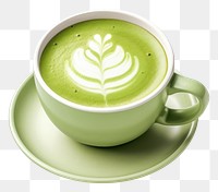 PNG Coffee latte drink green.