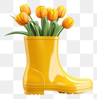 PNG Footwear flower yellow plant. AI generated Image by rawpixel.