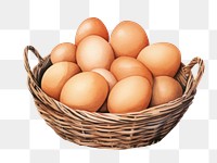 PNG Basket food egg freshness. AI generated Image by rawpixel.