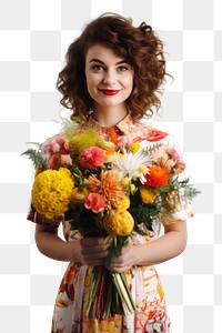 PNG Portrait flower dress adult. 