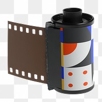 35mm camera film png, transparent background