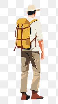 PNG Backpack adult bag man. 