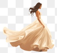 PNG Wedding dress fashion female. AI generated Image by rawpixel.