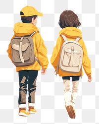 PNG Backpack walking bag kid