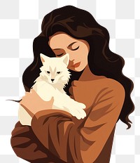 PNG Portrait holding drawing animal. AI generated Image by rawpixel.
