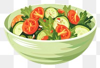 PNG Bowl vegetable cucumber salad. AI generated Image by rawpixel.