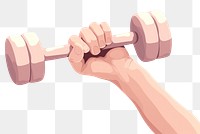 PNG Dumbbell holding sports hand. 