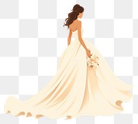 PNG Wedding dress fashion female. 