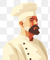 PNG Adult chef art portrait. 