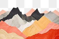 PNG Art abstract mountain painting. 