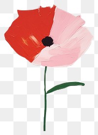 PNG Flower art painting poppy. 