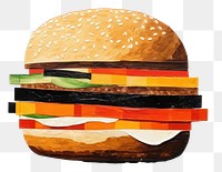 PNG Hamburger painting food art. 