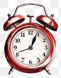 PNG Clock white background alarm clock furniture. AI generated Image by rawpixel.
