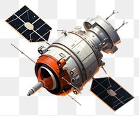 PNG Satellite space white background spacecraft. 