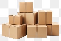 PNG Cardboard box carton white background