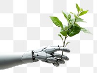 PNG Plant gardening robot leaf. AI generated Image by rawpixel.