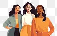 PNG Adult women togetherness illustrated. AI generated Image by rawpixel.