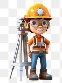 PNG Cartoon hardhat helmet tripod. 