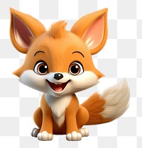 PNG Cartoon mammal animal fox. AI generated Image by rawpixel.