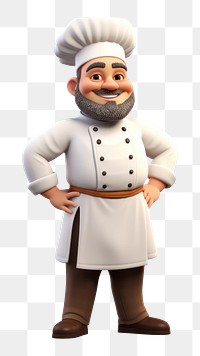 PNG Cartoon chef vegetable portrait. 