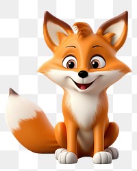 PNG Fox cartoon mammal animal. AI generated Image by rawpixel.
