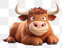 PNG Livestock buffalo cartoon mammal. AI generated Image by rawpixel.