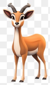 PNG Wildlife cartoon gazelle animal. AI generated Image by rawpixel.